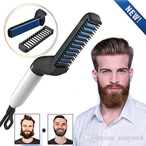 GoodTM Electric Hair /& Beard Comb For Men Curly Hair Beard Straightening Comb Mustache,Mans Style Magic Massage Comb Hair Straightening//Curler Permed Clip Comb For DIY Flexible Modeling