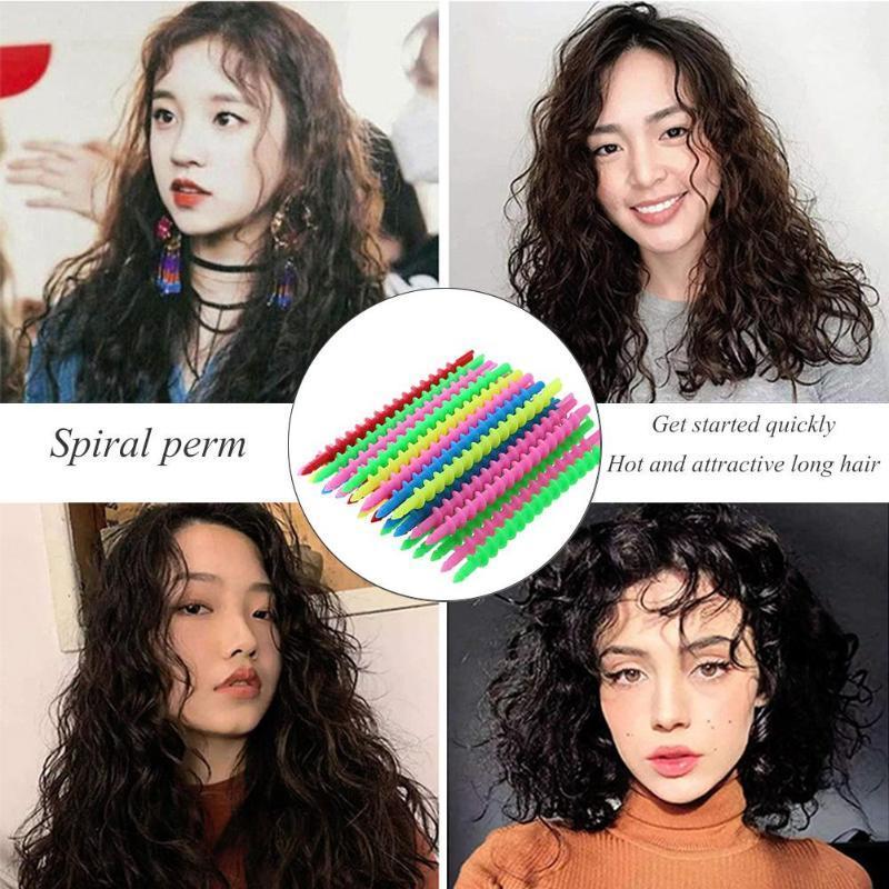 18 26 30 Plastic Hair Perm Rods Long Spiral Hair Perm Rods