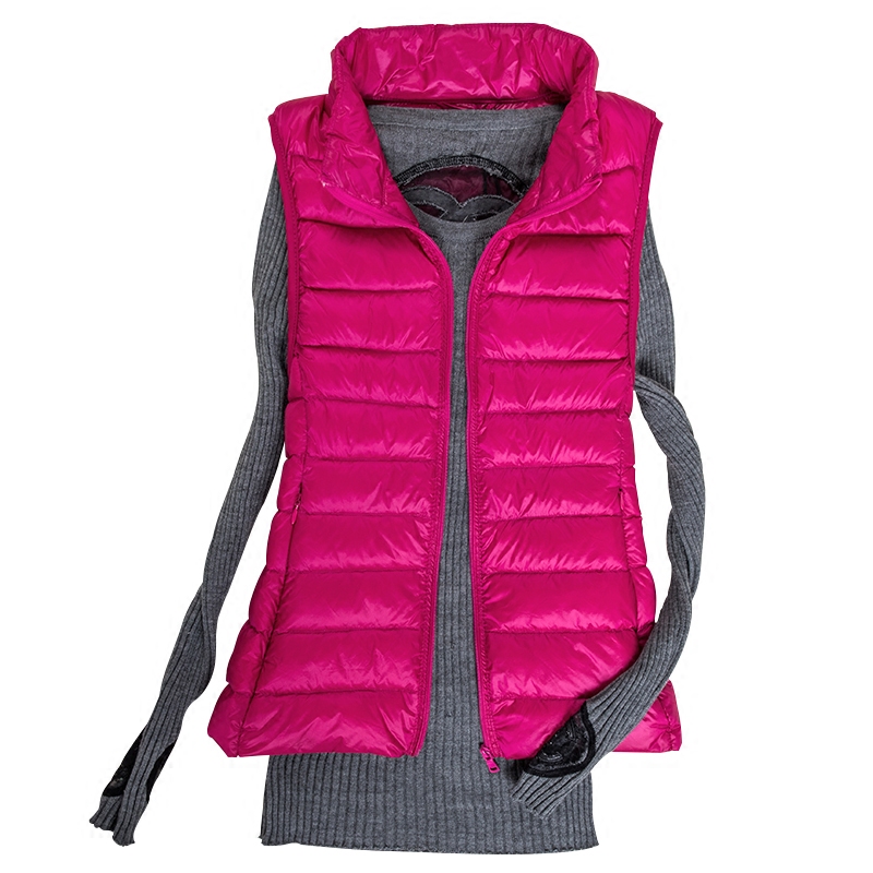 

Vest Ultra Light Women' Down Vests Jacket Girl Gilet Plus With Carry Bag Lightweight Windproof Warm Sleeveless, Black