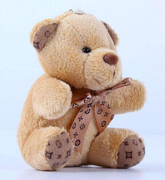 teddy bear stuffed toys plush toy Key chain dolls cloth dolls wedding celebration Street vendors 10 cm high-image-516035192