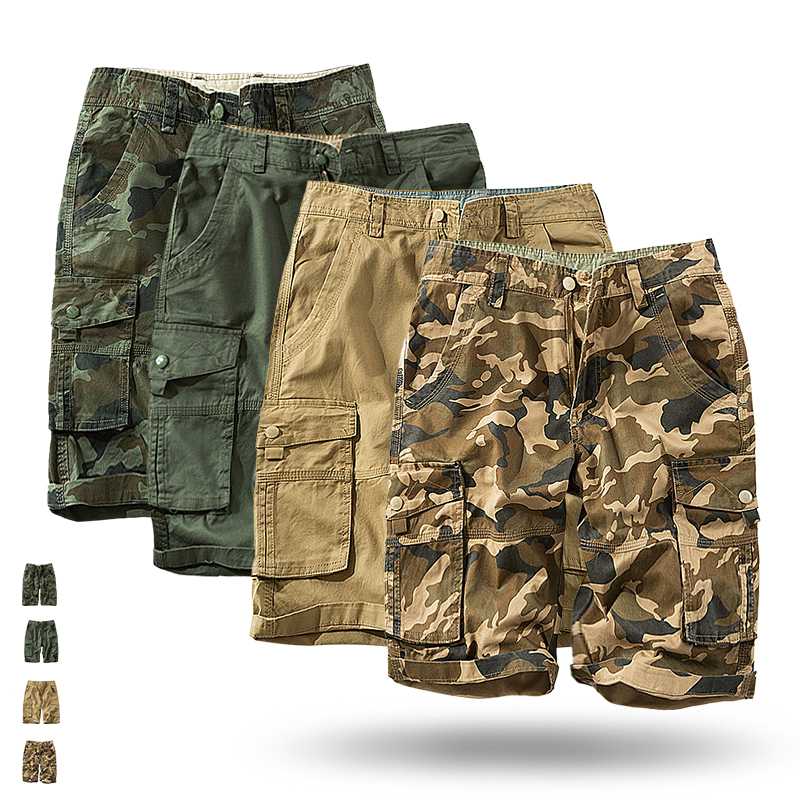

2020 Mens Cargo Shorts Brand New Army Camouflage Tactical Shorts Men Cotton Loose Work Casual Short Pants Plus Size, Mga1333 green