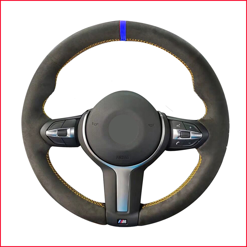

Black Suede DIY Steering Wheel Cover for BMW F87 M2 2016-2018 F80 M3 2015-2018 F82 M4 2015-2018 M5 2014-2017 F12 F13 M6 F85