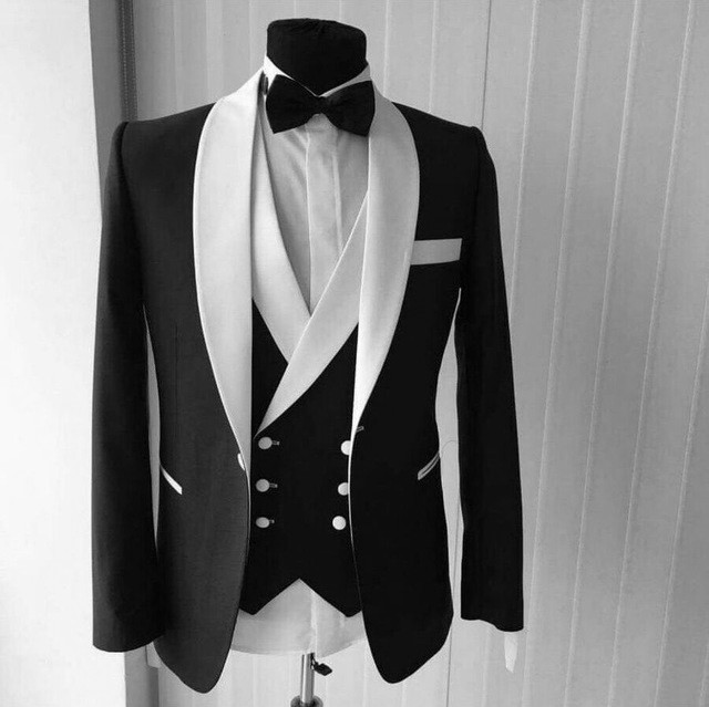 

Custom Made tuxedos groom wedding men suits mens wedding suits tuxedo costumes de smoking pour hommes men(Jacket+Pants+Tie+Vest) B163, Same as image