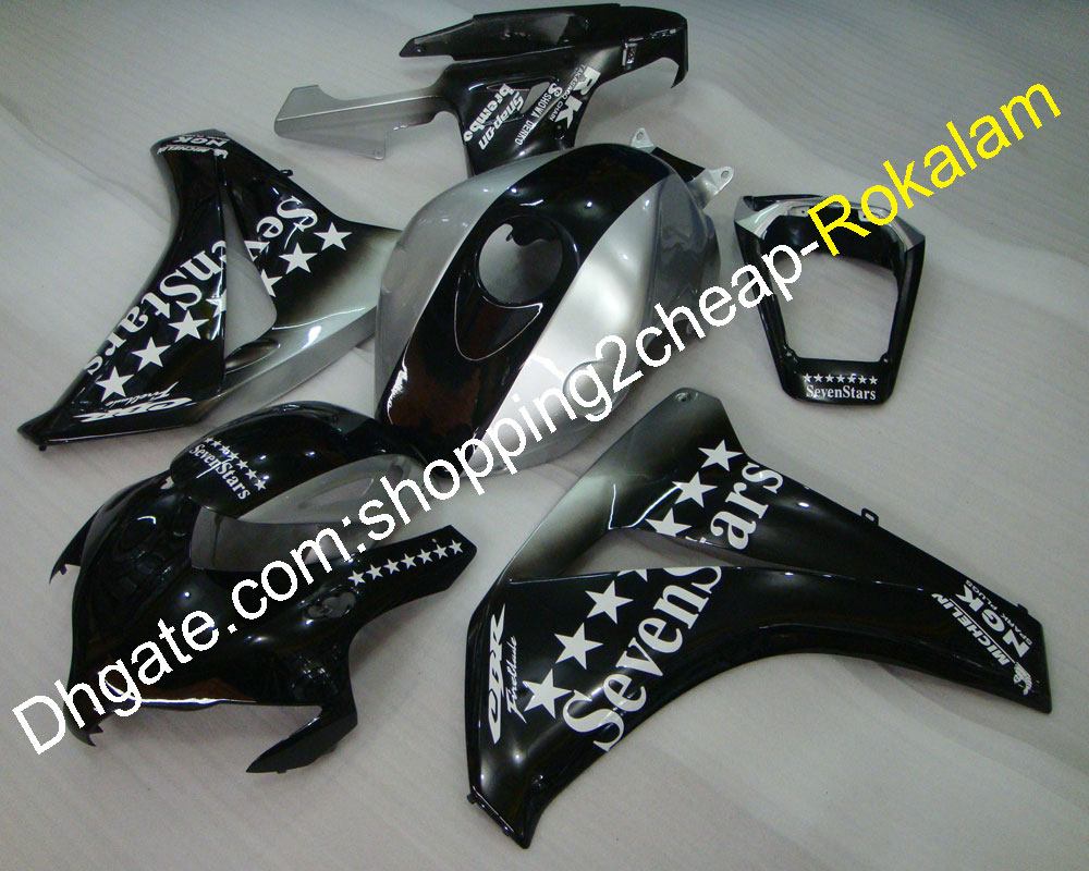 

For Honda CBR1000RR 1000RR 08 09 10 11 Fireblade 2008-2011 Motorbike Black Silver Motorcycle Fairing (Injection molding), Customize
