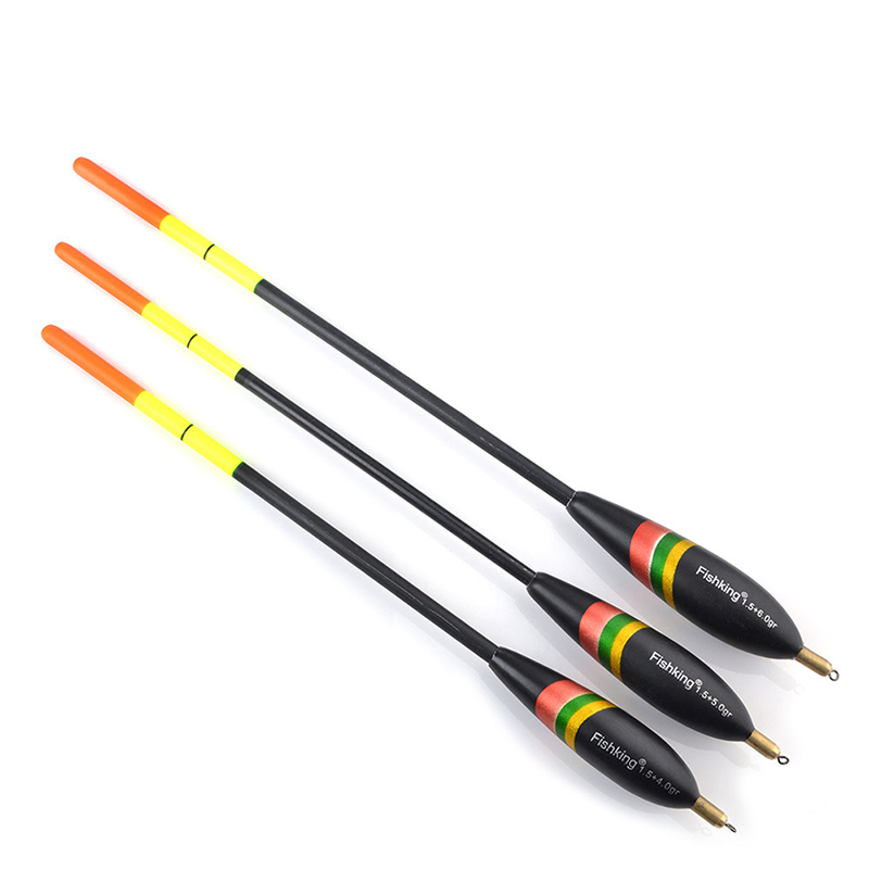 10Pcs Fishing Bobbers bunte Fischen Float schwimmt Barguzinsky Tannen Holz Schwimmer gesetztes Fischen Ger/äte
