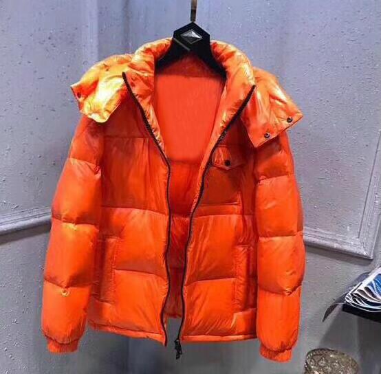

Fashion Mens Designer Down Jackets doudoune Winter Brand Jacket Parkas With Patterns Fashion Thick Sport Down Coats S-2XL High Quality, Orange