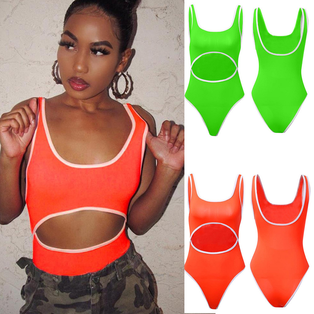 

Women Sport Bodysuits Ladies Gym Fitness Onesies Slim Shapewear Sleeveless Skinny Stretchy Overalls Rompers Summer Leotard Camis, Green