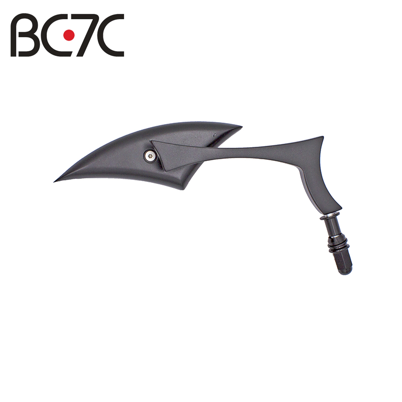 

Motorcycle Blade Knife shaped Rear View Mirrors Black Metal Side Mirror For