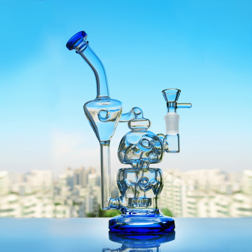 

7.9 Inchs Small Fab Egg Bong Recycler Rig Heady Glass Bong Water Pipe Beaker Bongs 14mm Joint Hookahs Shisha