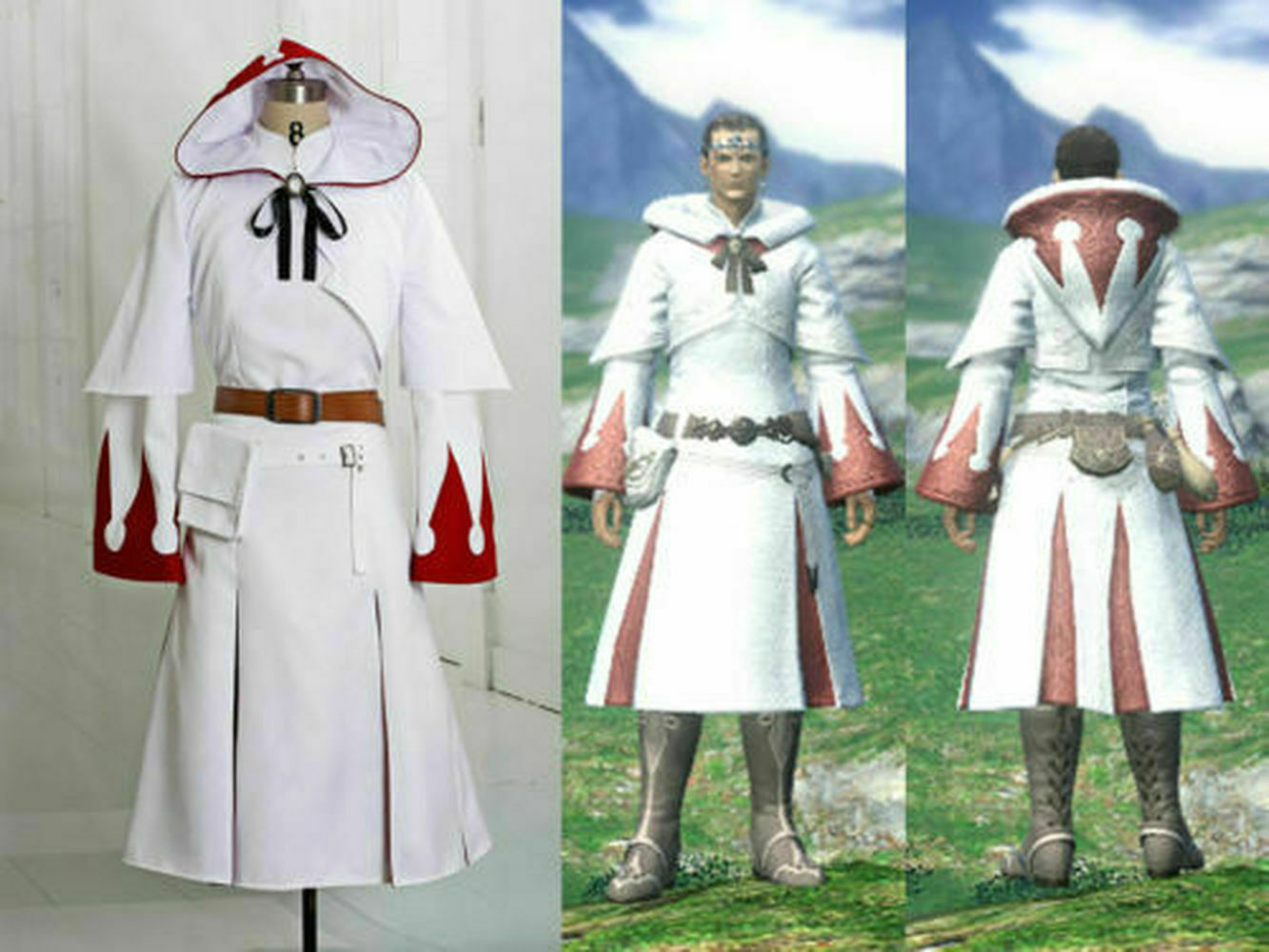 

new Final Fantasy XIV Cosplay White Mage Costume Outfit