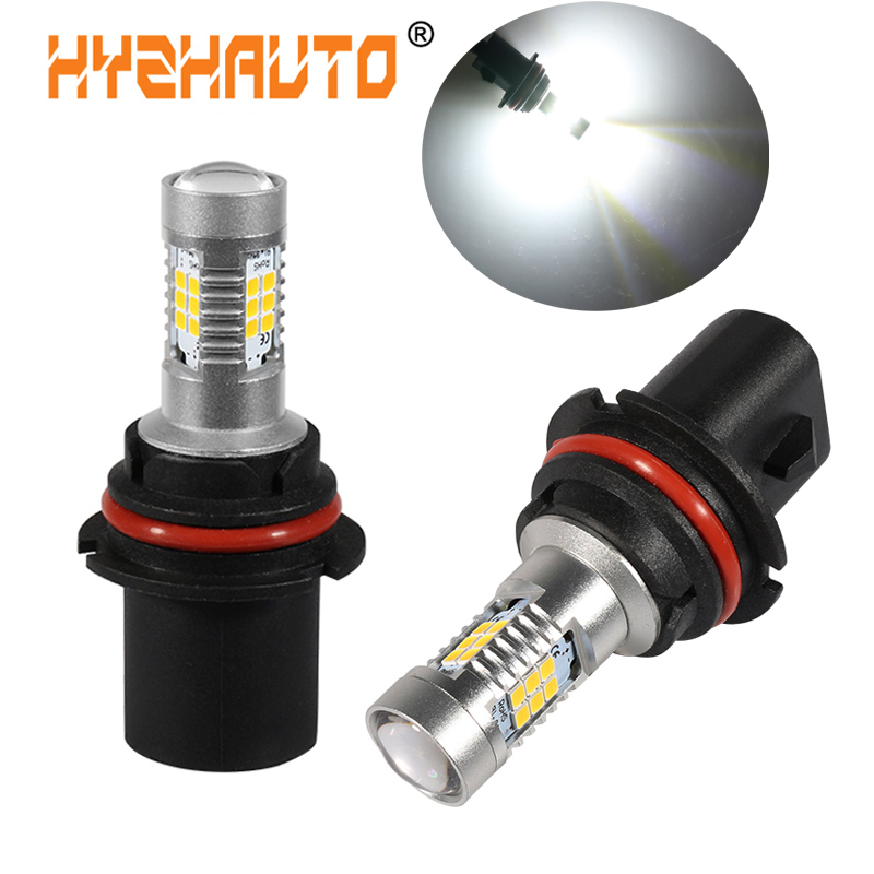 

HYZHAUTO 2Pcs High Quality 9004 HB1 9007 HB5 LED Car Headlight Fog Light Bulbs White 2835 21SMD LED Auto Lamp 6000K 12-24V