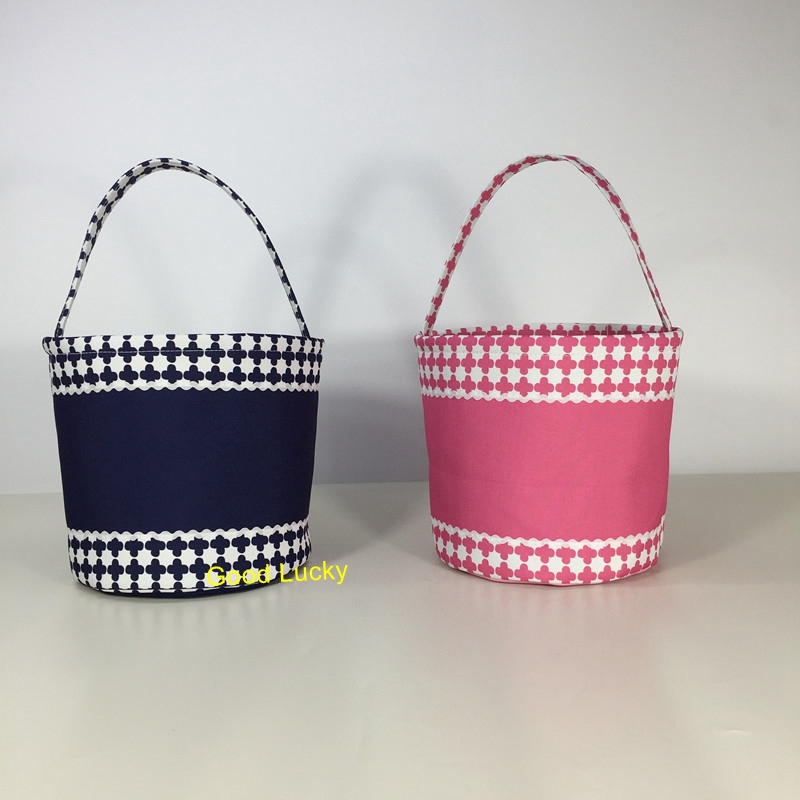 

New arrival cute easter bucket good quality personalize kids egg hunting easter basket