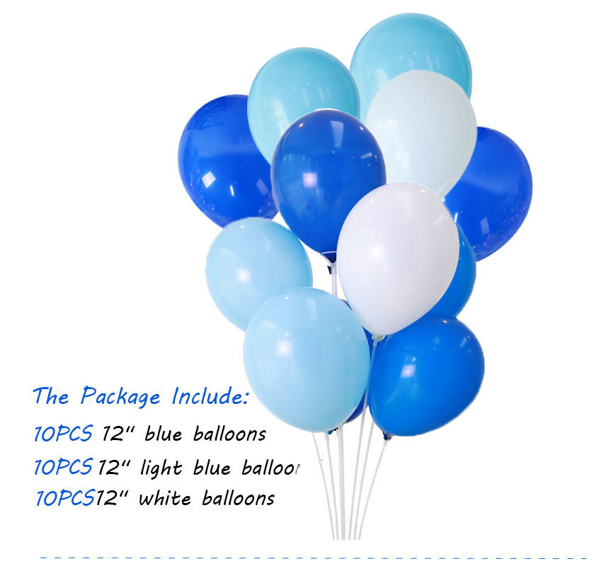 2019 12inch Blue Balloons Birthday Party Decorations Kids Adult