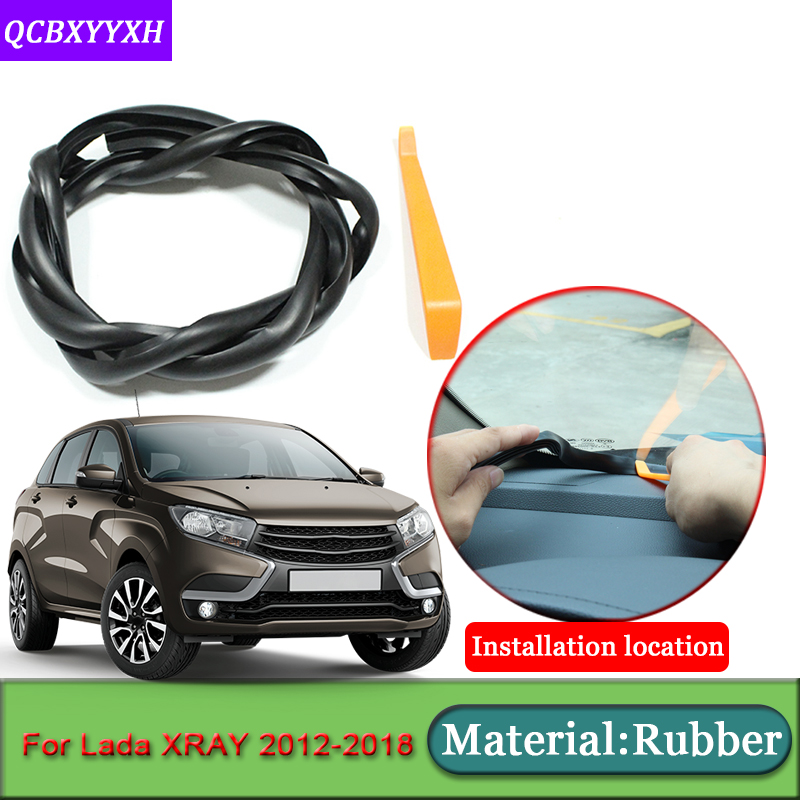 

Car-styling Fit For Lada XRAY 2012-2018 Anti-Noise Soundproof Dustproof Car Dashboard Windshield Sealing Strips Auto Accessories