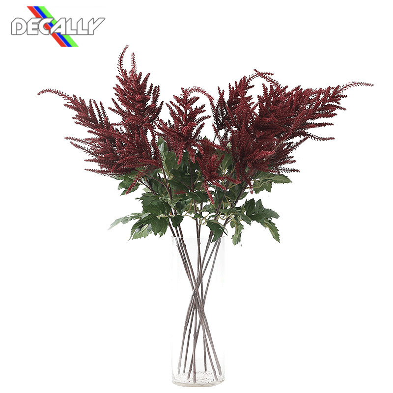 

5Pcs Extra Long Cereal Branch Fake Plants Flower Arrangement Grass Silk+foam Artificial Flowers for Home Table Decoration Flores, Brown
