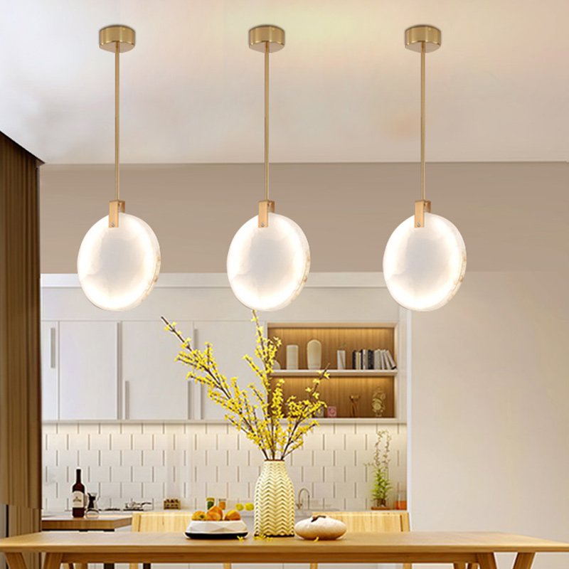 Natural marble LED Pendant Lights Pipe/Cord Pendant Dining room Light Bar Coffee Shop Pendant Lamp Indoor Hanglamp Loft Deco-image-516105603