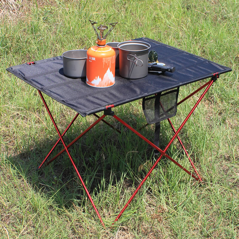

Outdoor Furniture Table Red Folding Camping Table Light Color Weight Ultralight Desk Fishing Tables Modern Foldable Furniture