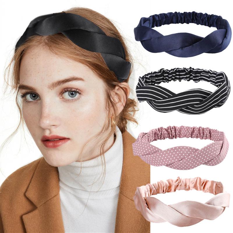 

Haimeikang Fashion ladies Head Band Headdress New Cross Knotting Hair Band Hair Accessories Wash Korean Striped Jewelry