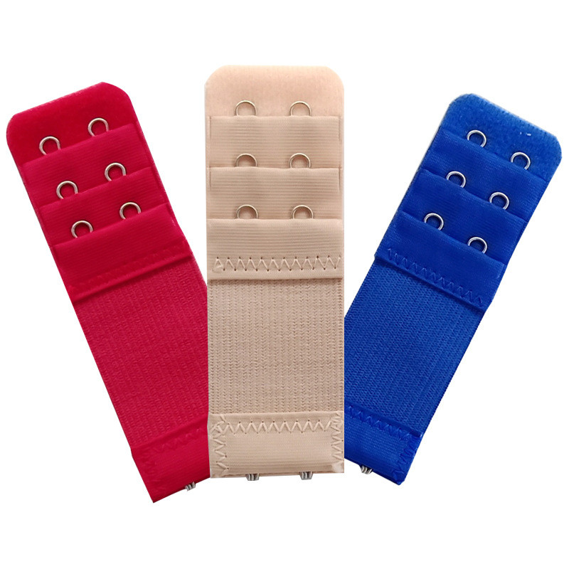 

Women Bra Extenders With Elastic Strap 2 Hooks 3 Rows Strap Buckle Extension Lady Intimates Multi-color