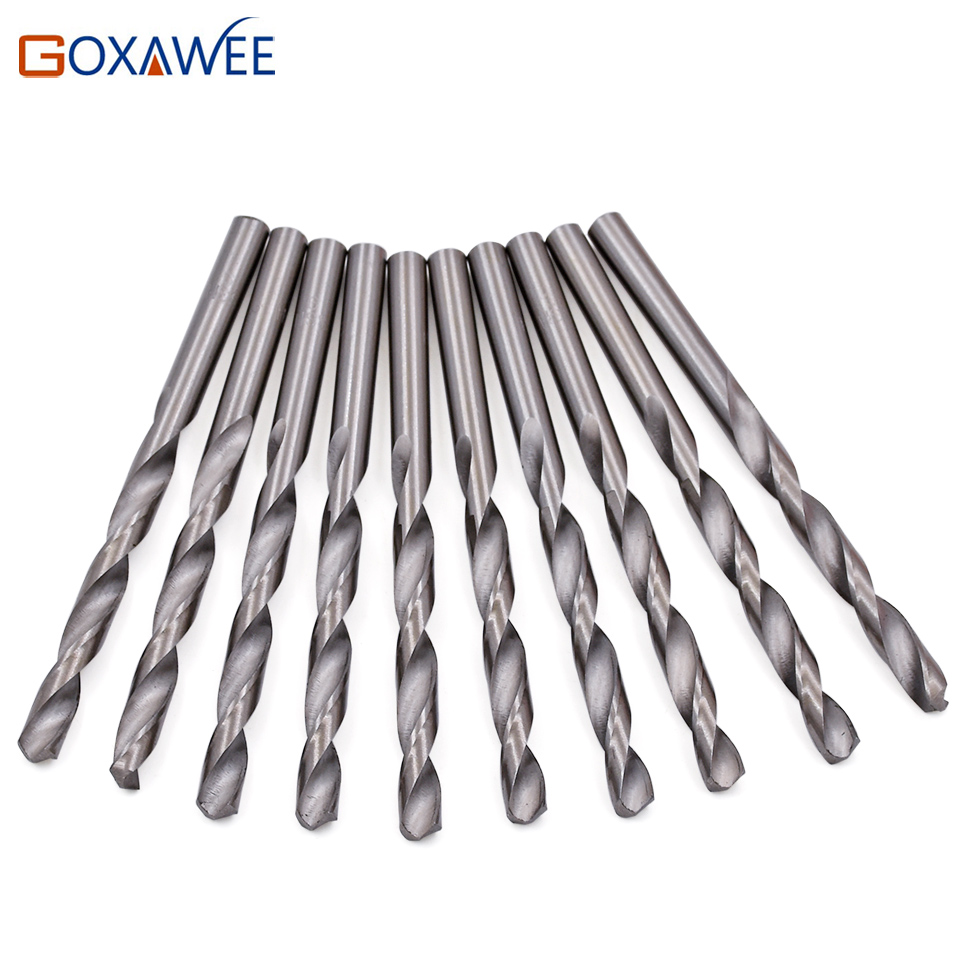 

GOXAWEE 10pcs 4mm 5mm 6mm HSS Drill Bits Power Tools Accessories For Dremel Tool Woodworking Tools Dremel Rotary Drill Bit