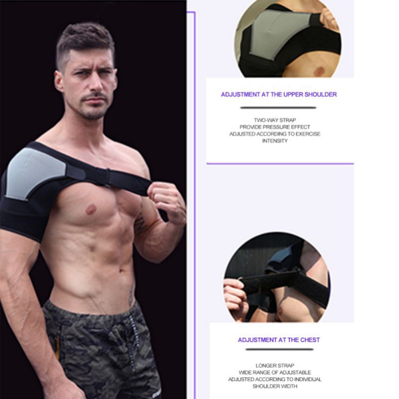 

1PCS Back Support Adjustable Bandage Protector Training Equipment Single Shoulder Strap Reinforced Functional W1, Vc0332a