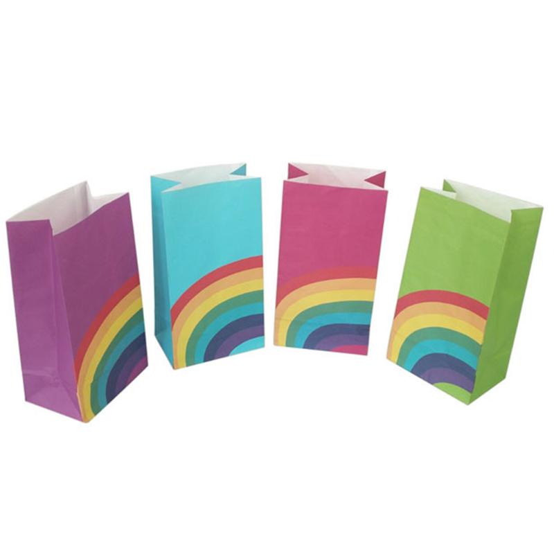 

24/40Pcs Christmas Kraft Paper Bags Stand Up Dot bags Child Party Birthday Paper Kraft Seal Gift Packing Treat Bag Supplies