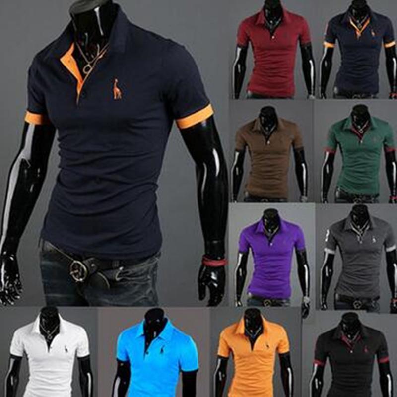 

mens fashion personality cultivating shortsleeved shirt polo, Gray
