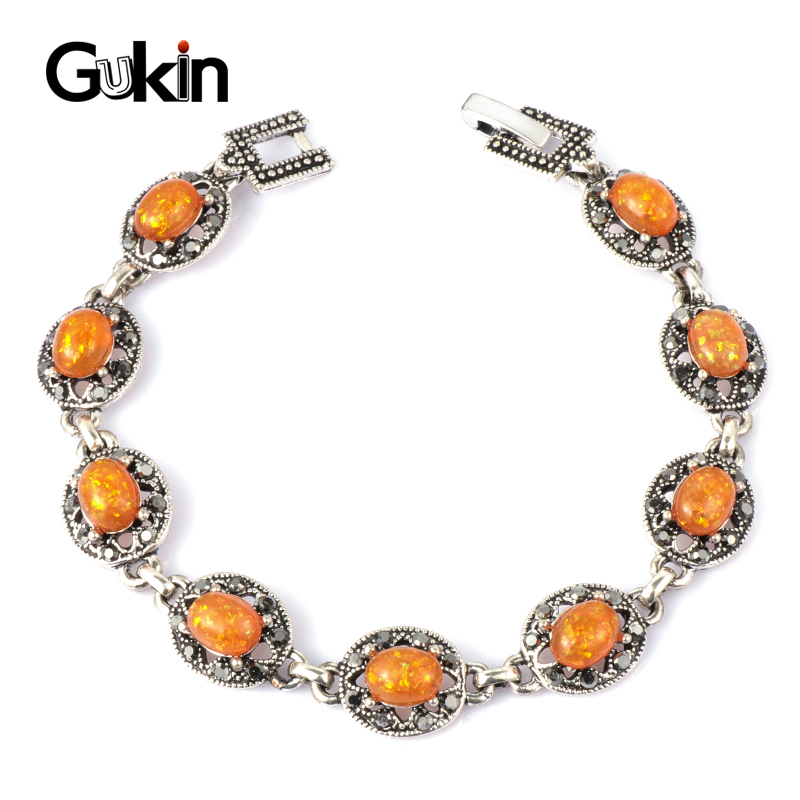 

Gukin 2020 New Korean Jewelry Opal Bracelet Silver Color Crystal Women's Bracelets Fashion Party Gifts Free Shiping