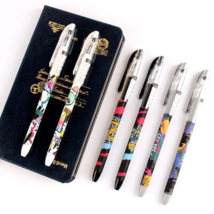 

3 pcs/lot 0.5mm Novelty Graffiti Diamond Head Gel Pen Ink Marker Pen Stationery School Office Supply Escolar Papelaria