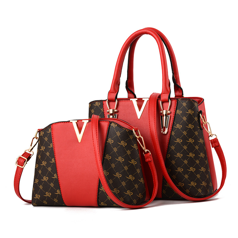 

2019 new women's fashion women's bags shoulder slung portable mother bag, Red