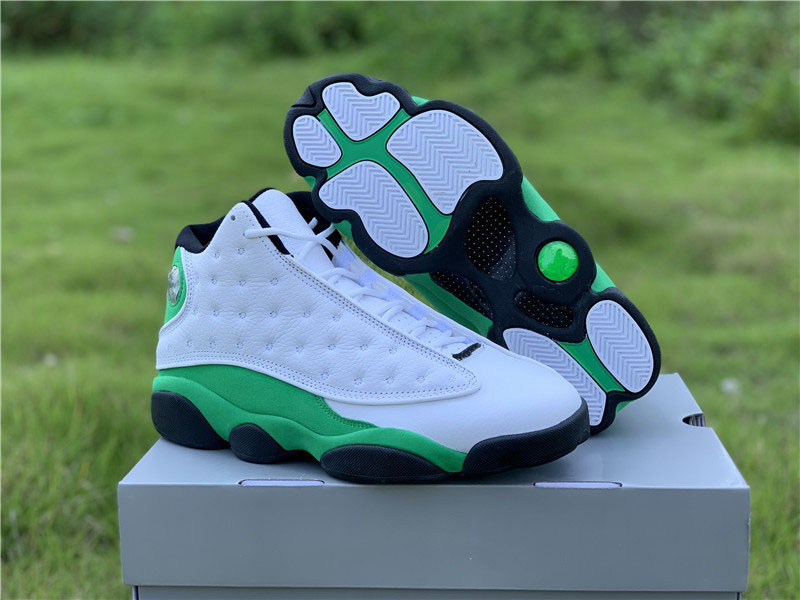 Release Authentic 13 Lucky Green Shoes 13S White Black 3M Reflective Real Carbon Fiber Mens Trainers Outdoor Sneakers DB6537-113