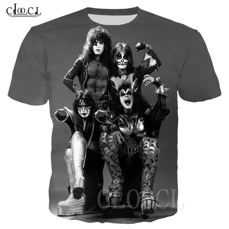 

Fashion Heavy Metal Rock KISS Band 3D Print T-shirt Men Short Sleeve Hip Hop Streetwear Unisex Tops S-5XL, T shirt 2