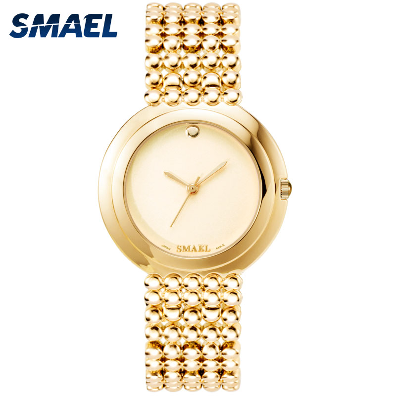 

Waterproof Calendar QuartzWristwatches SMAEL Fashion Casual New Women Watches Elegant Rose Gold Clock 1885M Ladies Watch Digital, Silver