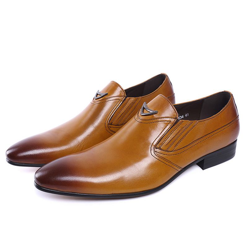 

retro style elegant men formal loafers shoes casual business office shoes slip on oxford shoes for men black brown
