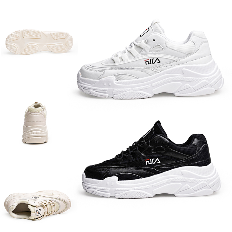 

Designer women men casual shoes Luxury Black White Leather Platform Designer trainers sneakers Homemade brand Made in China 39-44
