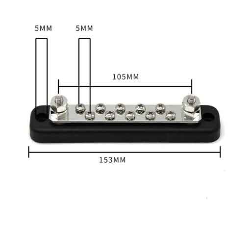 0-bit Busbar Continuous car Current DC 150A AC 130A Rated Voltage AC Max 300V DC Max 48V-image-458936088