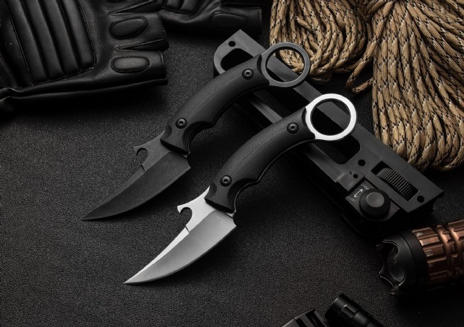 

New Arrival BAS15 PICOLOMAKO claw karambit Collection Tactical Knives D2 Full Tang Steel Handle Fixed Blade Paper cutter Knife