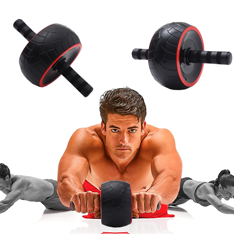 

Ab Roller Abdominal Exercise Wheel Single Wheeled Fitness Equipment With Mat Body Shape Training Supplies Home Workout No Noise, Red