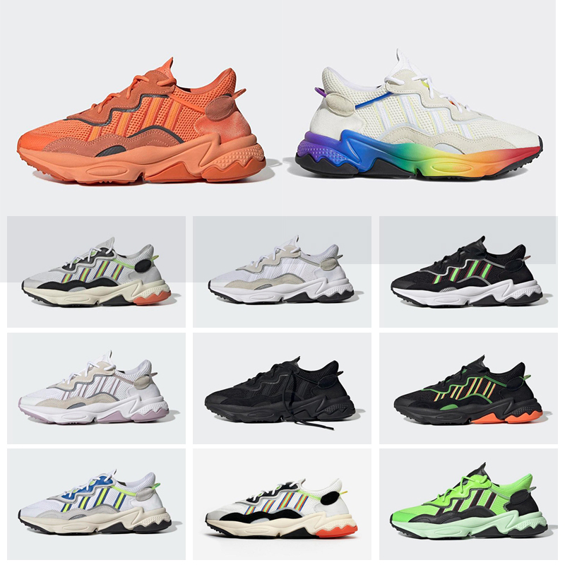 

New Bold Orange Pride Xeno Ozweego For Men Women casual Shoes Neon Green Solar Yellow Halloween Tones Core Black Trainer Sports Sneakers, Solar green