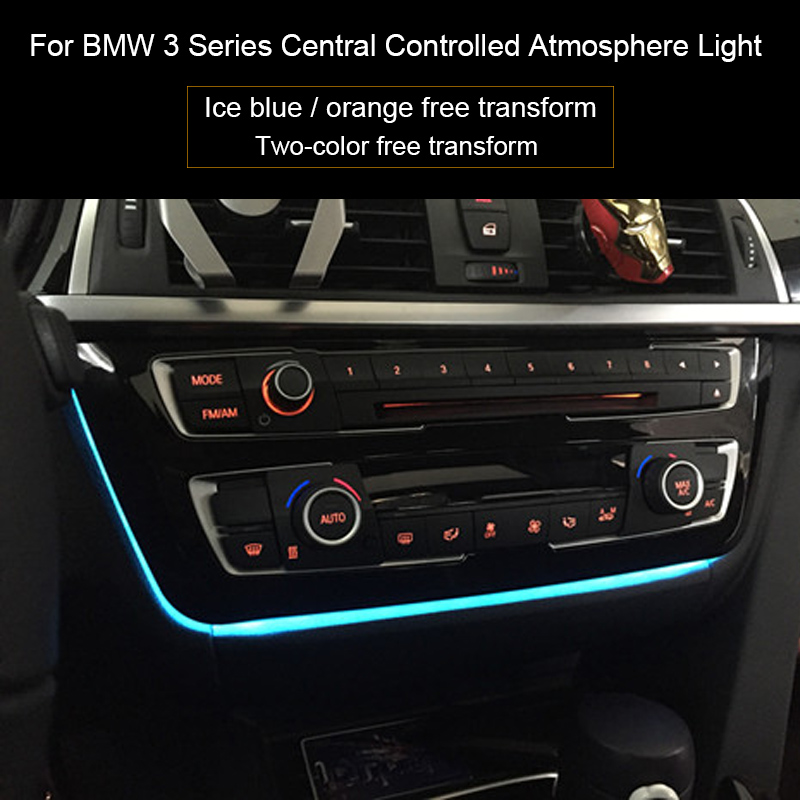

For 3 4 Series 3GT F30 M3 M4 LCI Radio Trim LED Dashboard Center Console AC Panel Light Blue Orange 2 Color Atmosphere Lig
