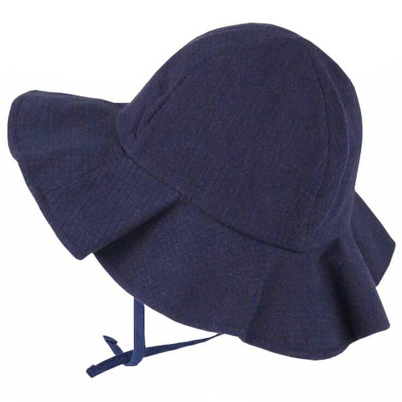 Summer Outdoor Baby Bucket Hat Kids Children Floral Panama Cap Solid Color Beach Caps Lovely Princess Brim Baby Girl Sun Hat jgDjI