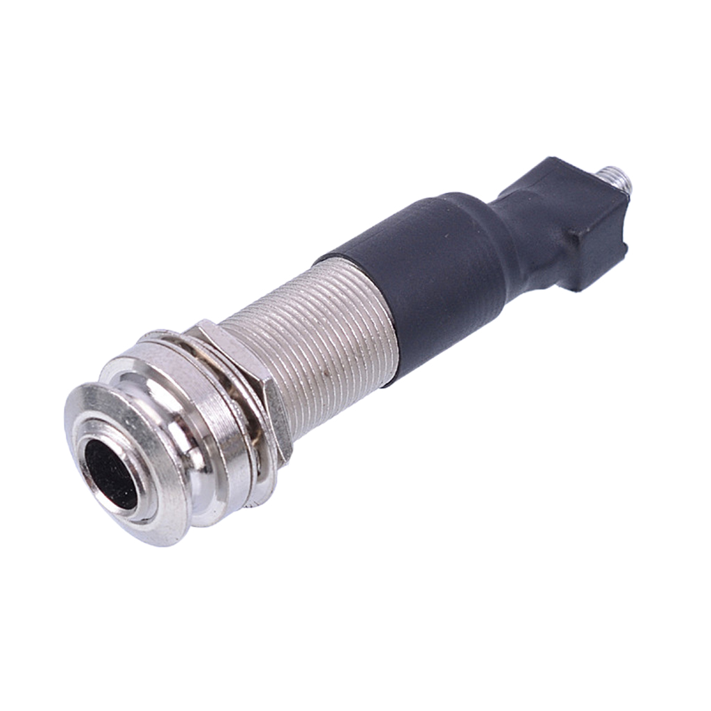 

Durable Cylinder Guitar EQ Piezo Pickup Endpin 6.35mm(1/4inch) Jack Socket