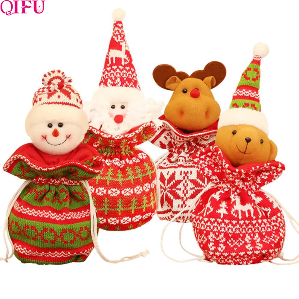 

Personalized Christmas Gift 2019 Christmas Socks Decoration Snowman Santa Sacks New Year Bags Present Xams Packing