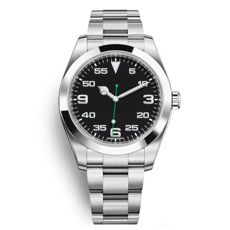 2019 Luxury Hot Selling 40mmAir King Stainless Steel Sapphire Glass Mirror Automatic Mechanical High Quality Mens Watch Wristwatches