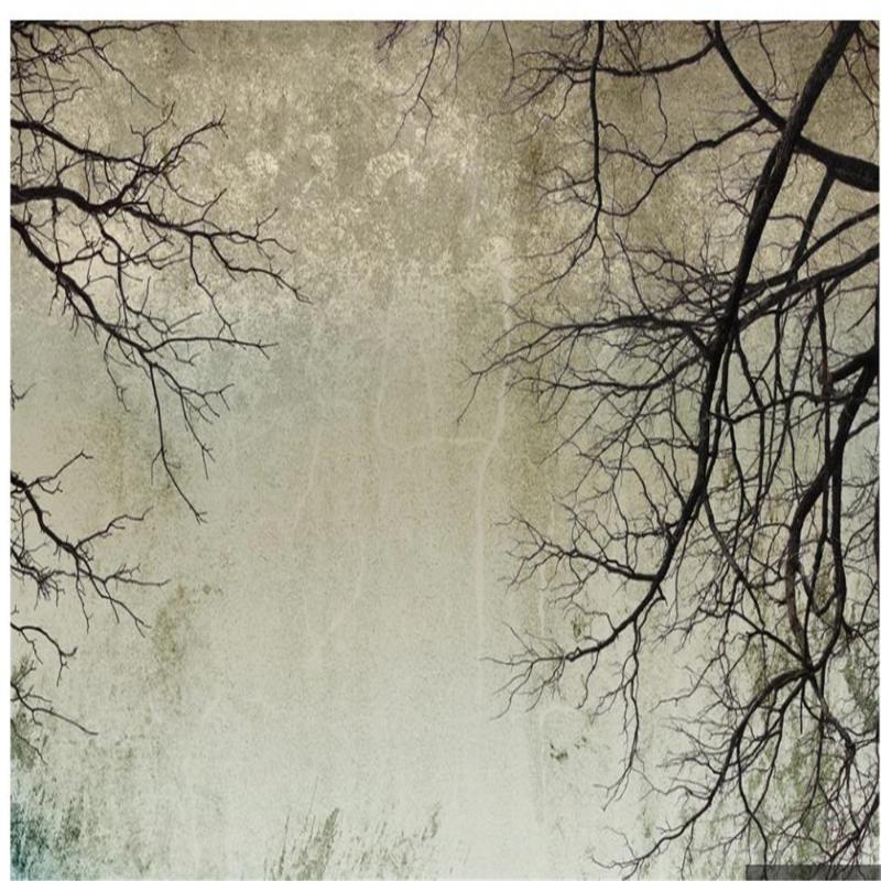 

Custom wallpapers 3d landscape wallpaper Retro tree branch sky wallpapers simple style TV background wall, As pic