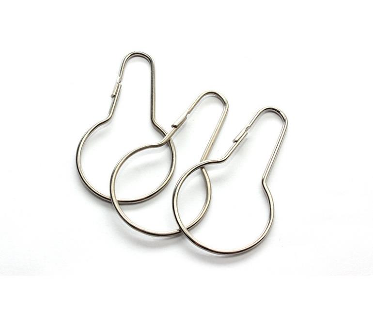 

1000pcs New Stainless steel Chrome Plated Shower Bath Bathroom Curtain Rings Clip Easy Glide Hooks Free Shipping SN123