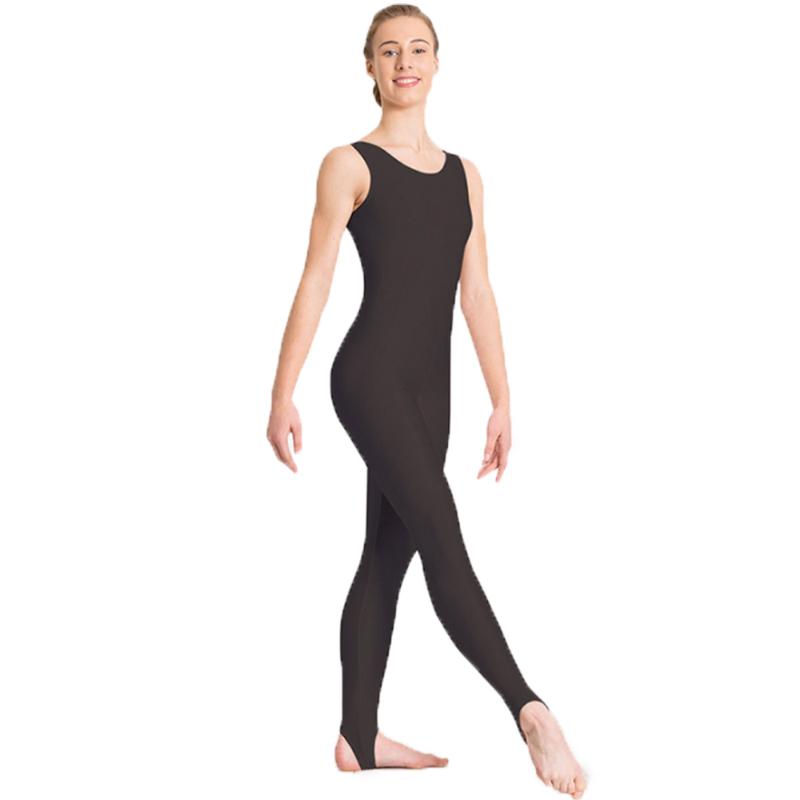 

Womens Spandex Long Sleeve Full Body Unitard Costume Wearing alone or layering under costumes for performances, Black