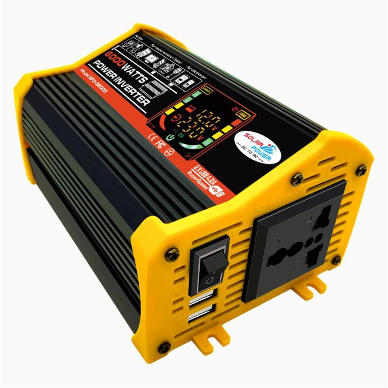 

6000W 12V to 220V/110V LED Car Power Inverter Converter Adapter Dual USB Charger Voltage Transformer Modified Sine Wave
