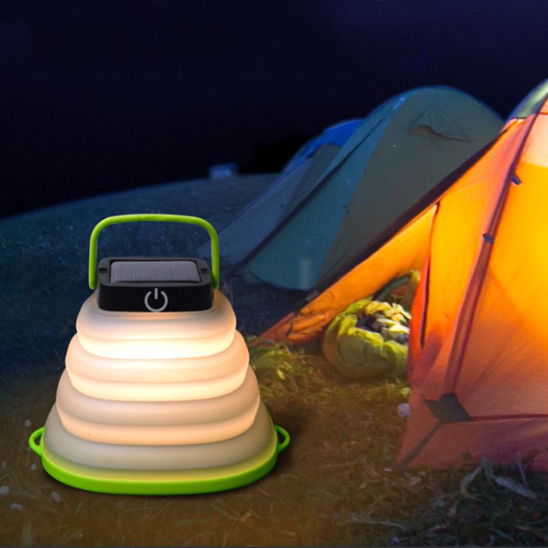 

Portable Solar Camping Light Lantern Led Collapsible Night Lights Flashlight Waterproof Tent Light For Picnic Hiking Backpack