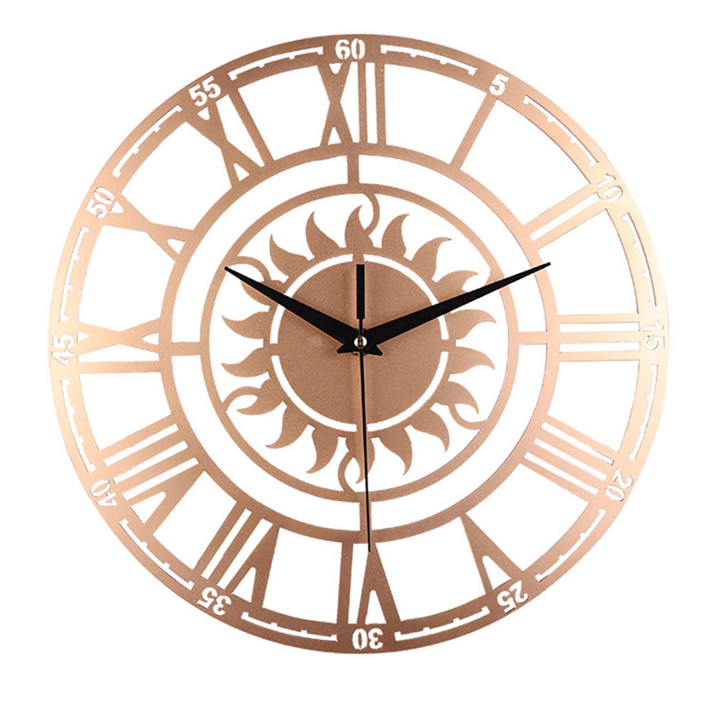 

NEW Simple Creative Retro Decorative Sun Roman Digital Acrylic Wall Clock 30Cm X 30Cm Clock Wall Modern